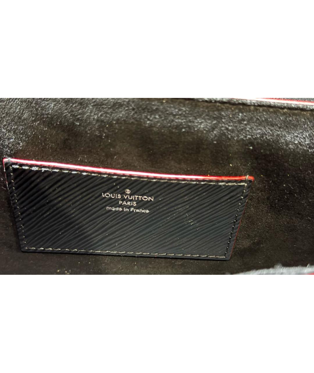 LOUIS VUITTON Черная кожаная сумка через плечо, фото 5