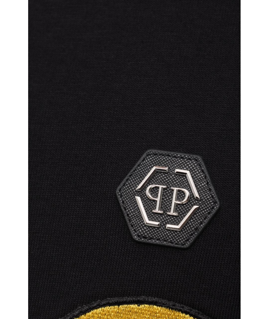 PHILIPP PLEIN Черная хлопковая футболка, фото 6