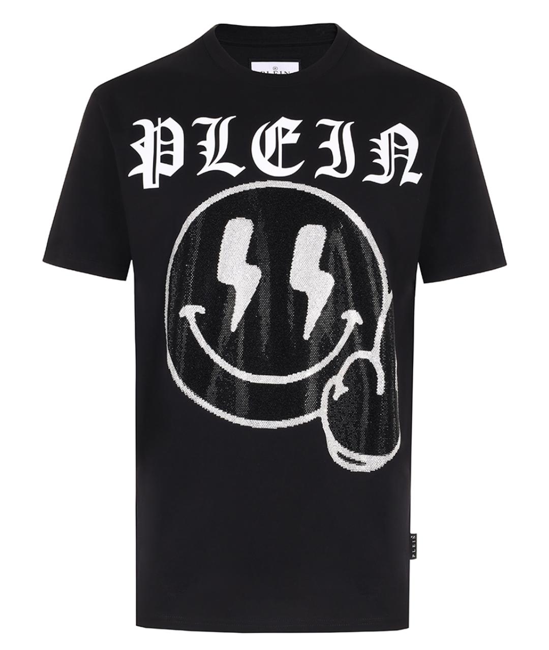 PHILIPP PLEIN Черная хлопковая футболка, фото 1