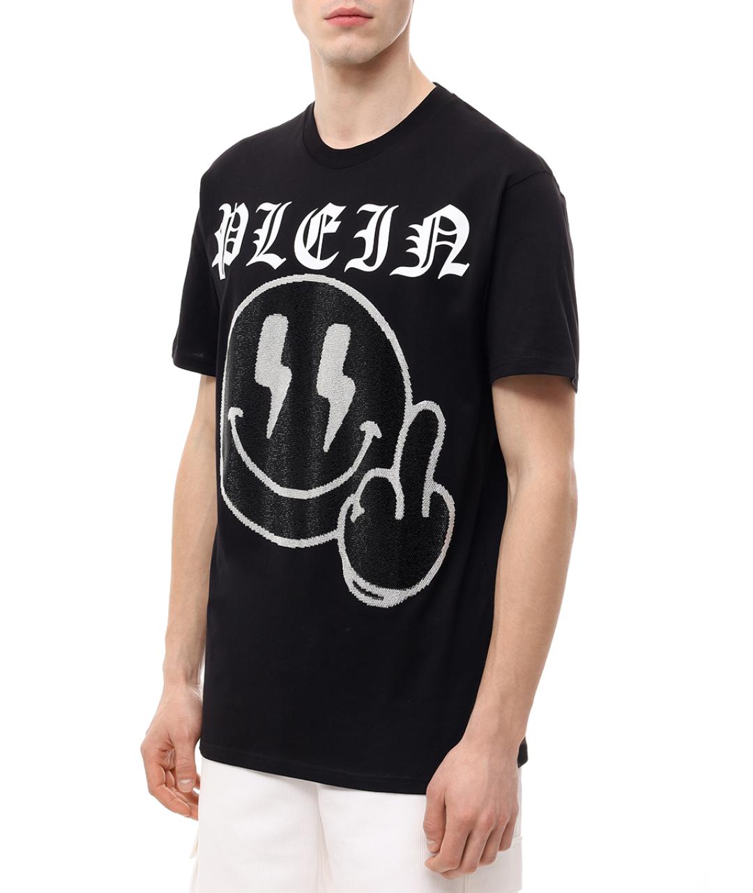 PHILIPP PLEIN Черная хлопковая футболка, фото 2