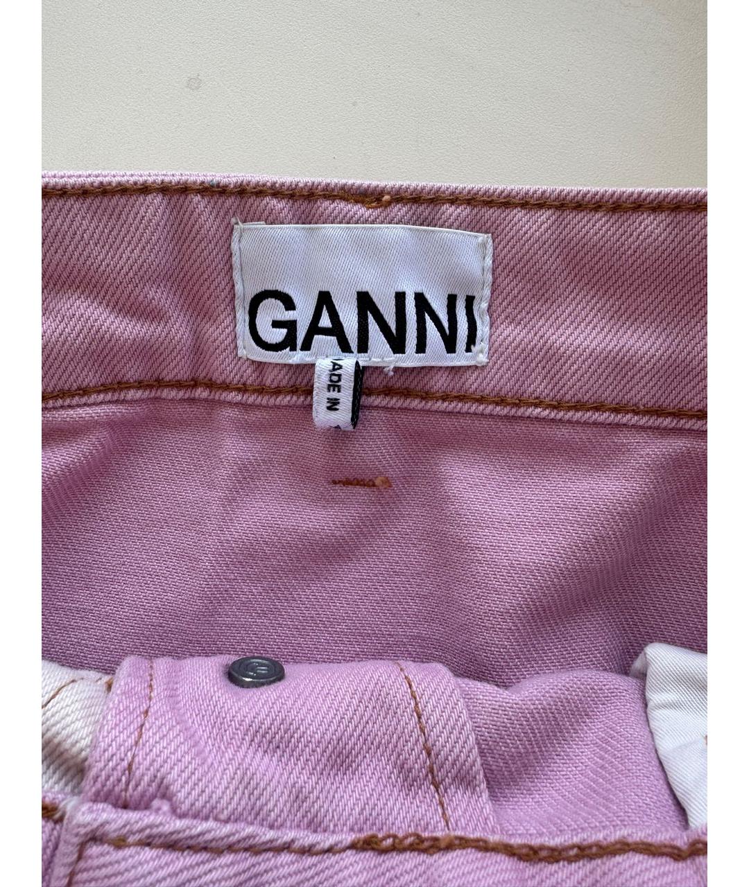 GANNI Мульти хлопковая юбка мини, фото 3