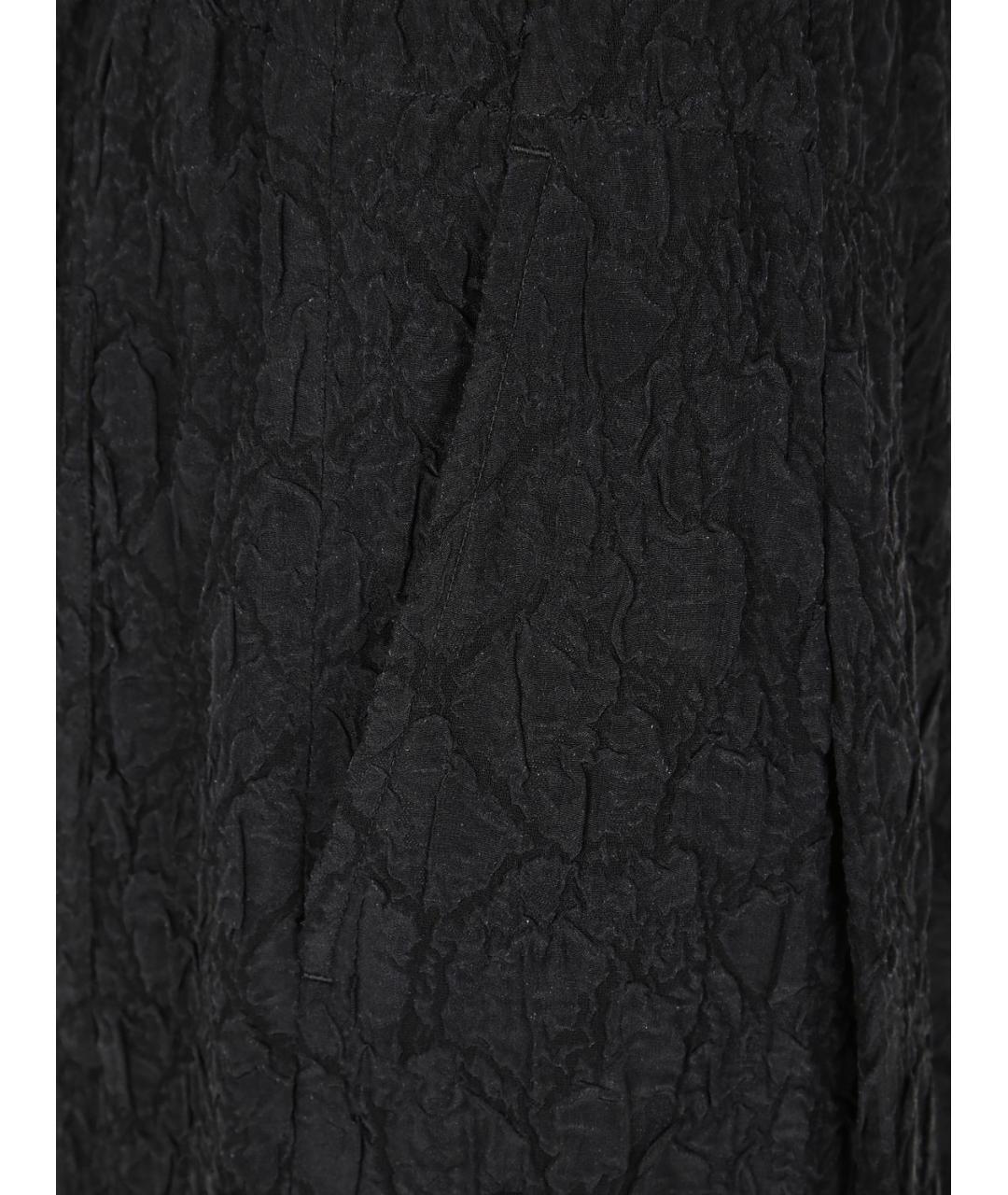 DRIES VAN NOTEN Черные хлопковые прямые брюки, фото 3