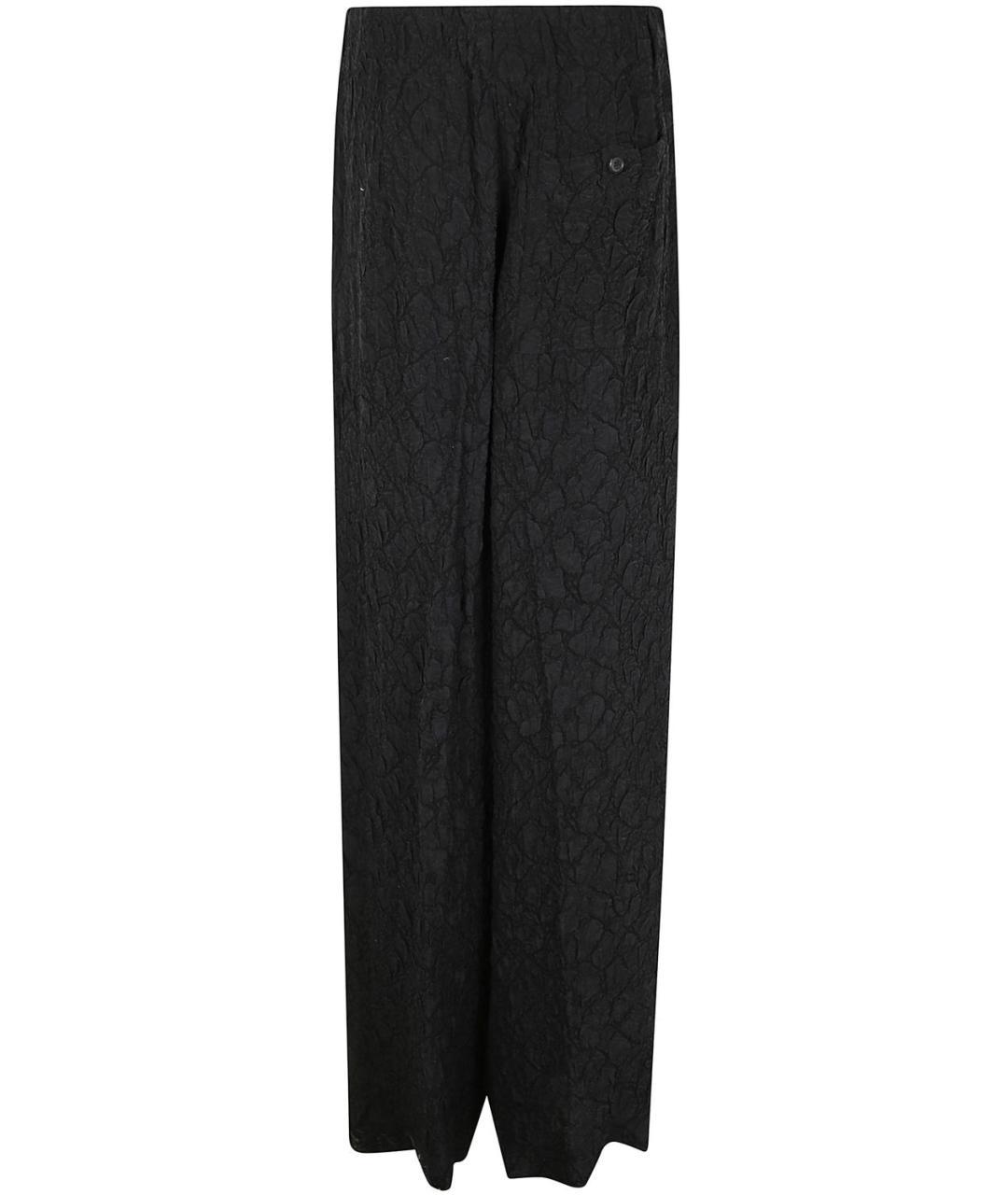 DRIES VAN NOTEN Черные хлопковые прямые брюки, фото 2