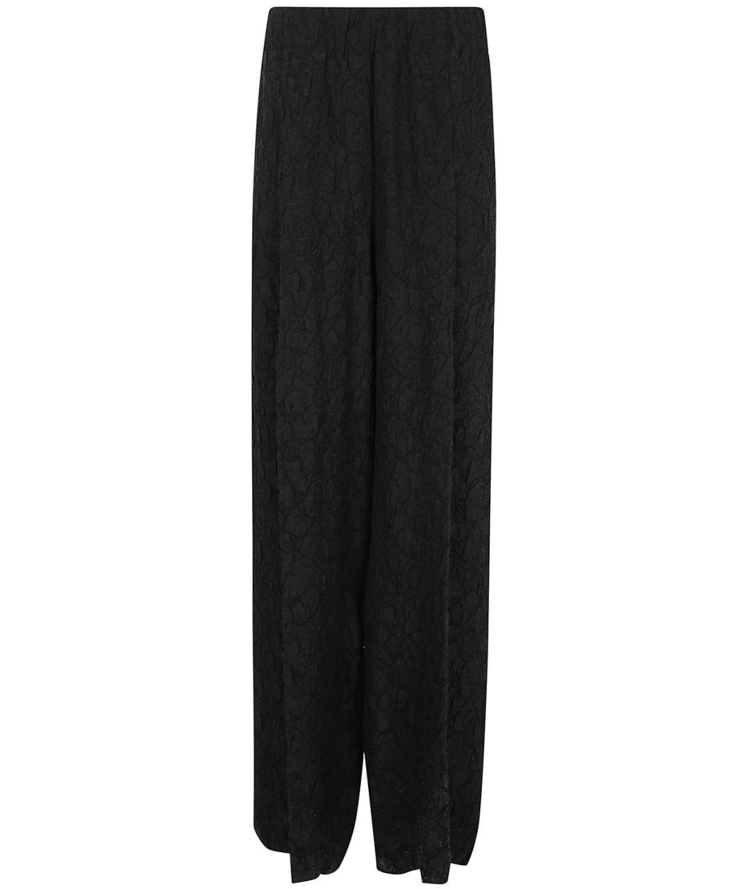 DRIES VAN NOTEN Черные хлопковые прямые брюки, фото 1