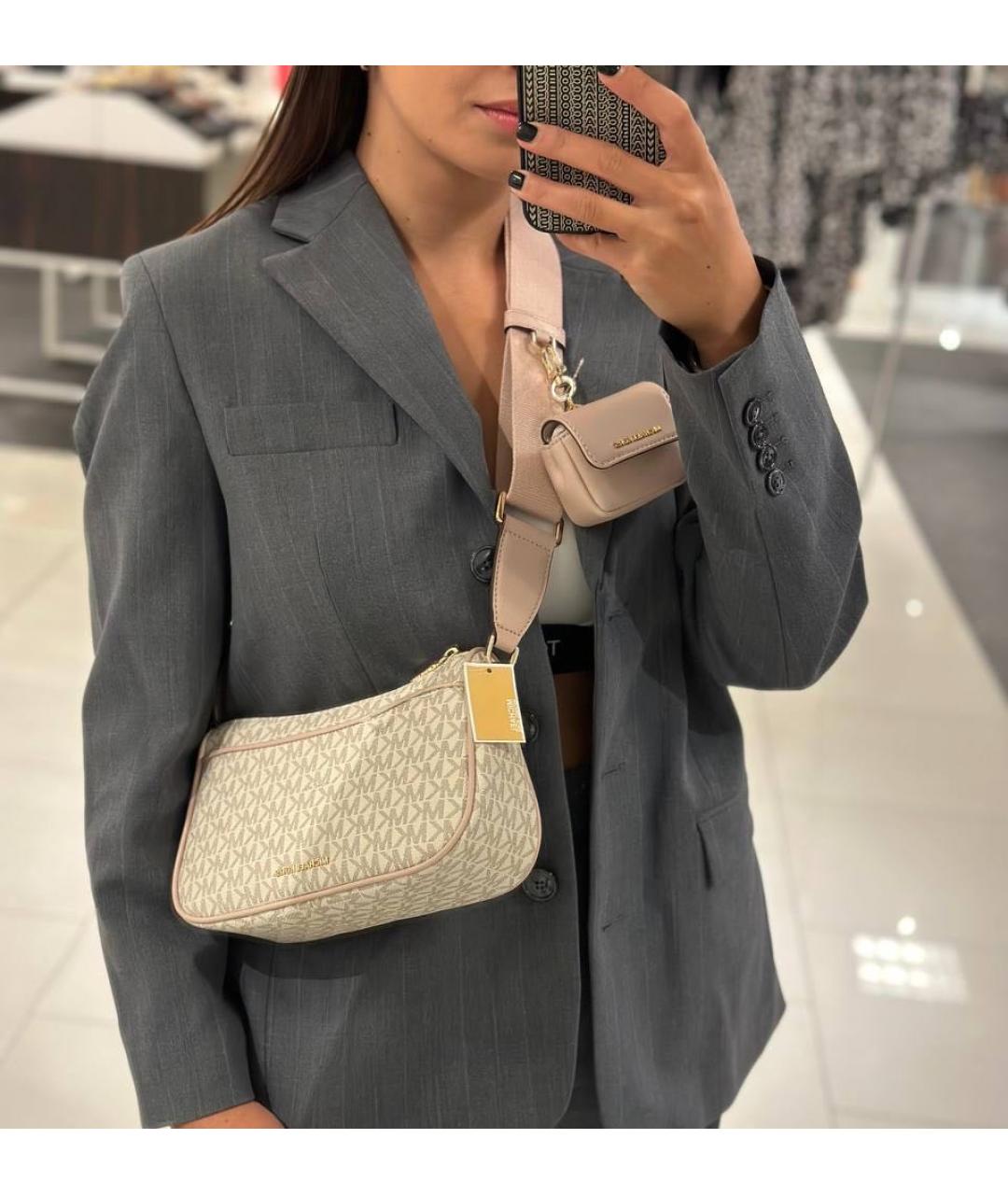 MICHAEL KORS Белая сумка через плечо, фото 5