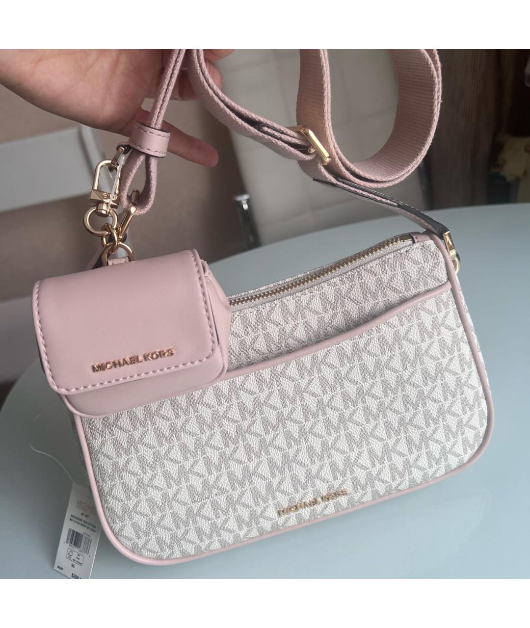 MICHAEL KORS Белая сумка через плечо, фото 7
