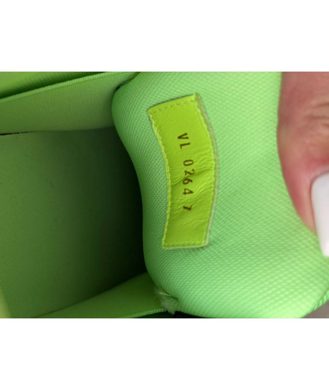 LOUIS VUITTON Салатовые кожаные кроссовки, фото 6