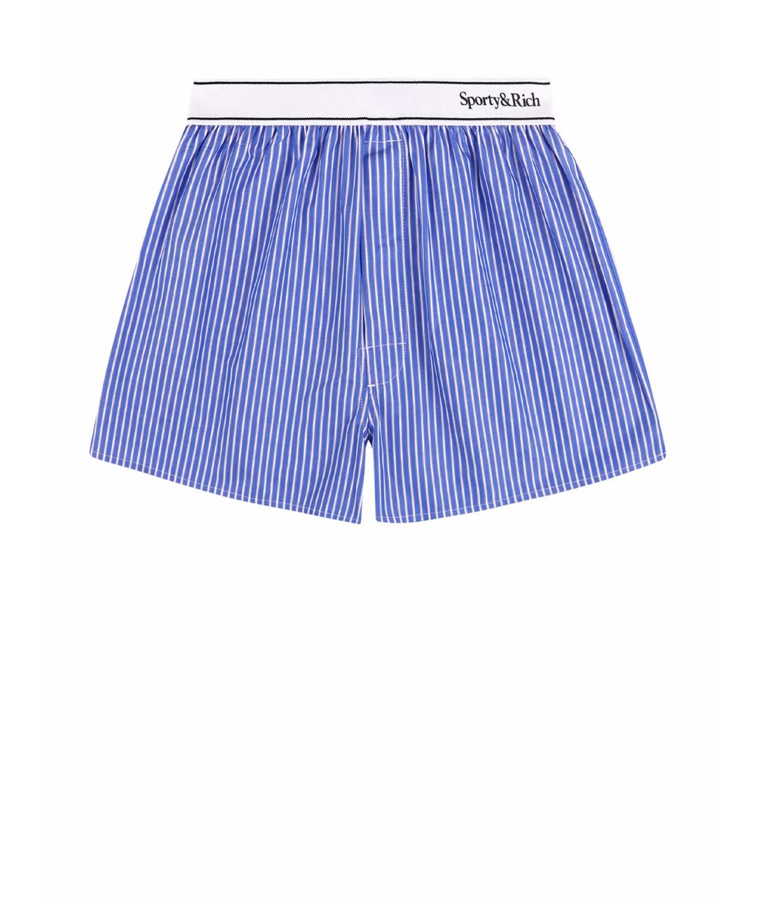 SPORTY AND RICH Голубые хлопковые шорты, фото 1