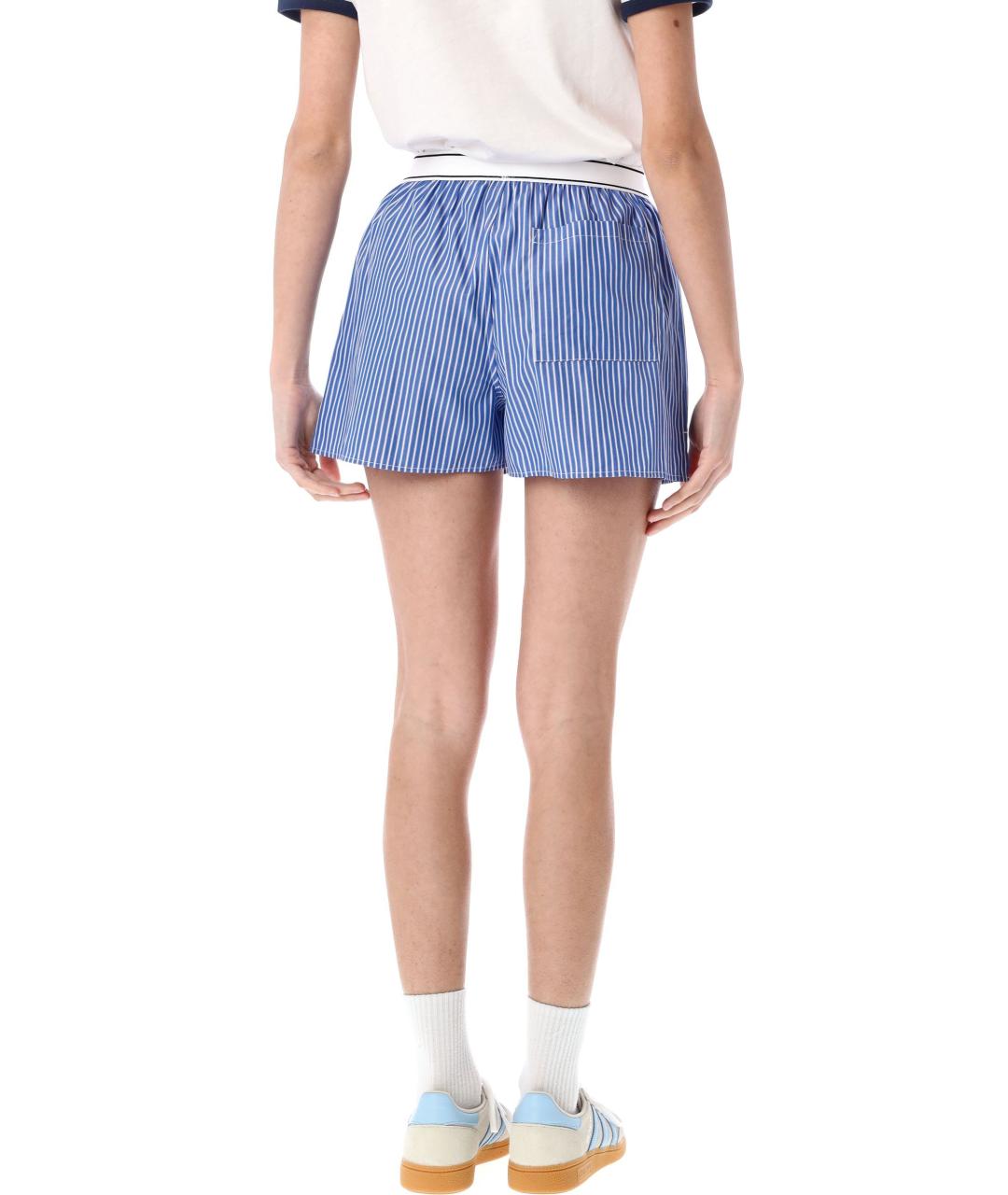 SPORTY AND RICH Голубые хлопковые шорты, фото 3