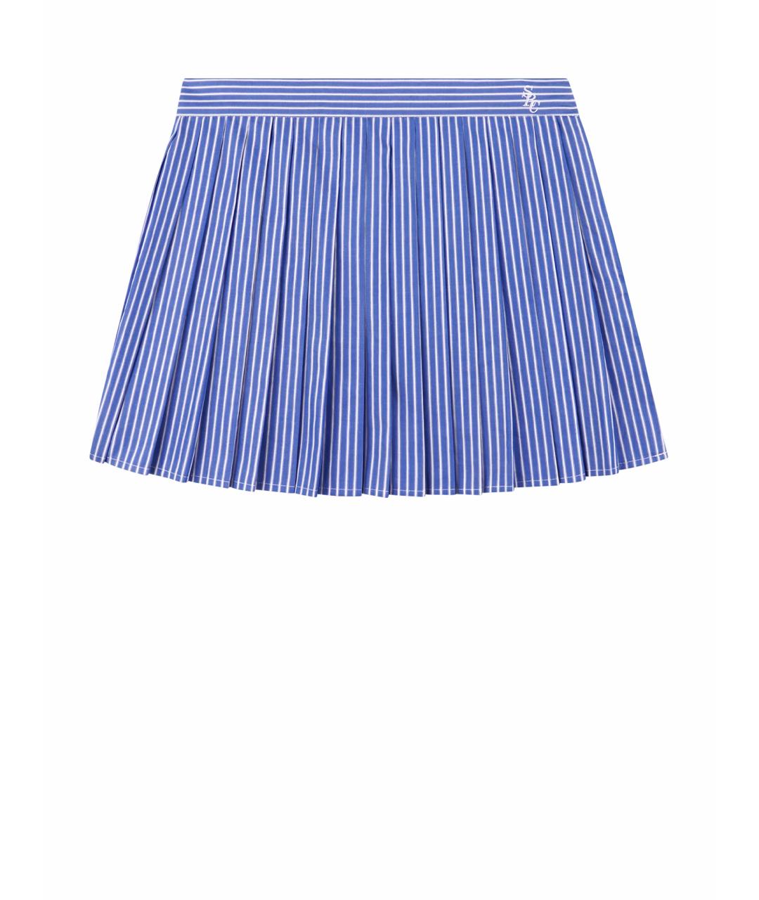 SPORTY AND RICH Синяя хлопковая юбка мини, фото 1