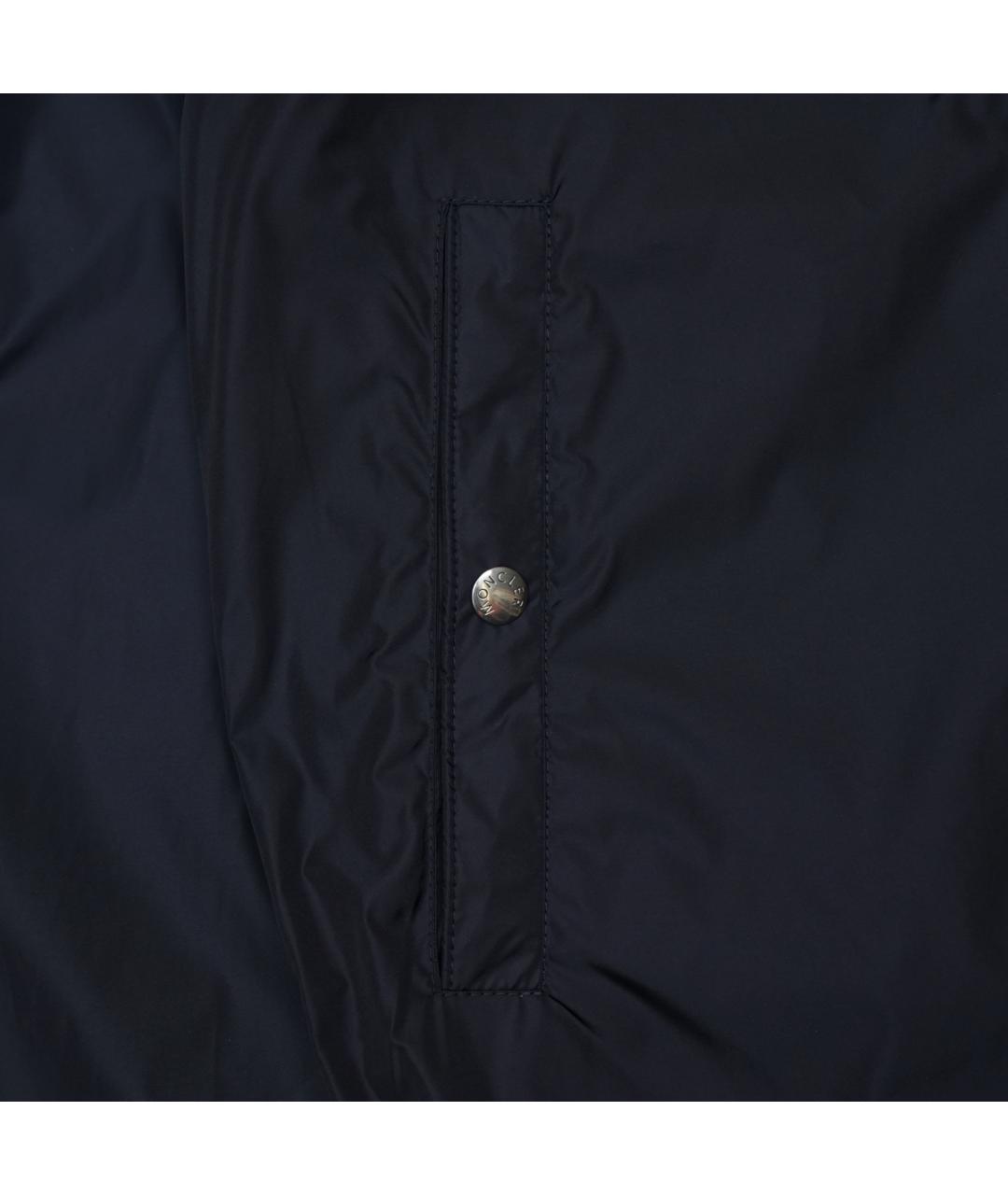 MONCLER Темно-синяя полиамидовая куртка, фото 4