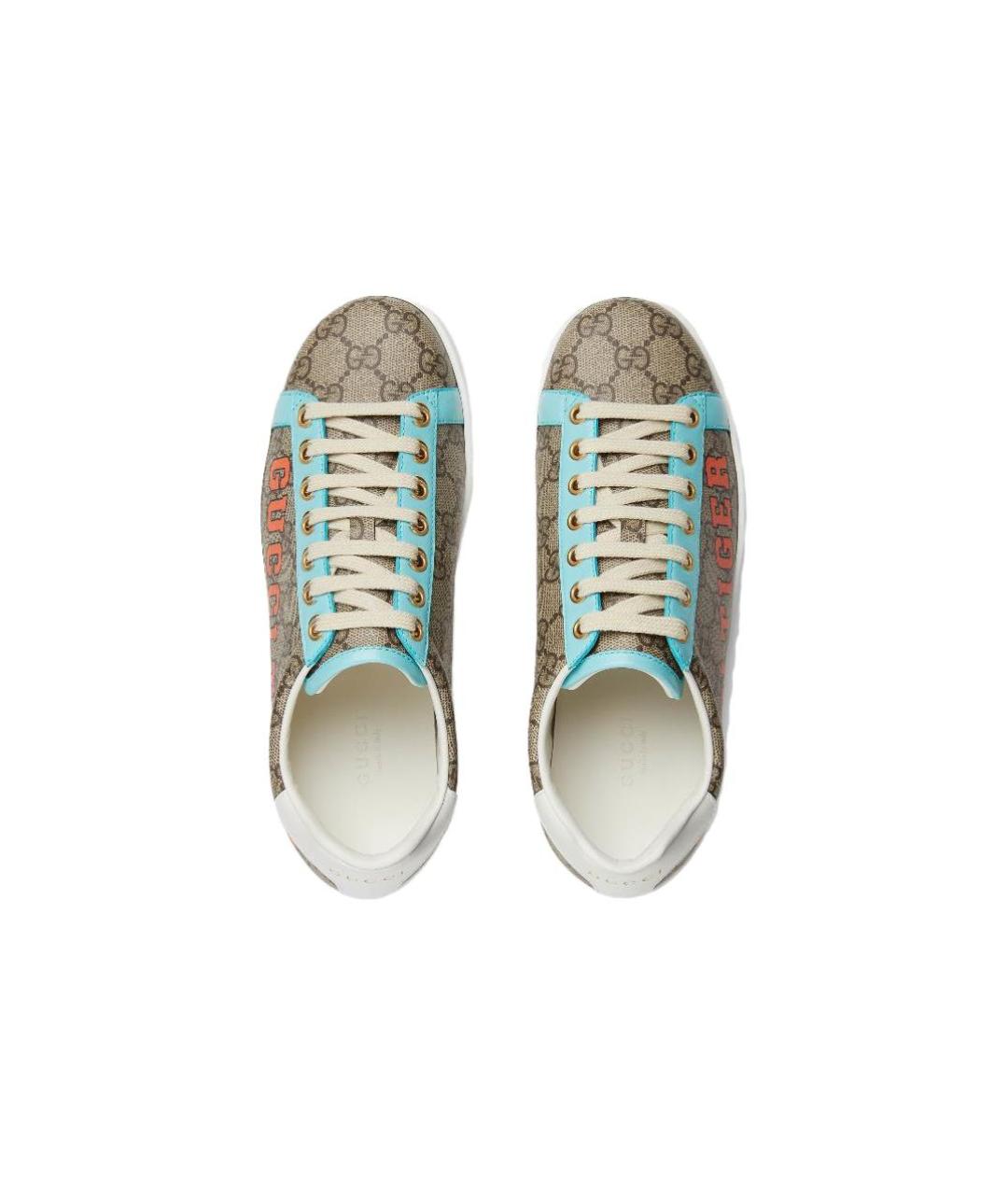 GUCCI Бежевые кеды, фото 4