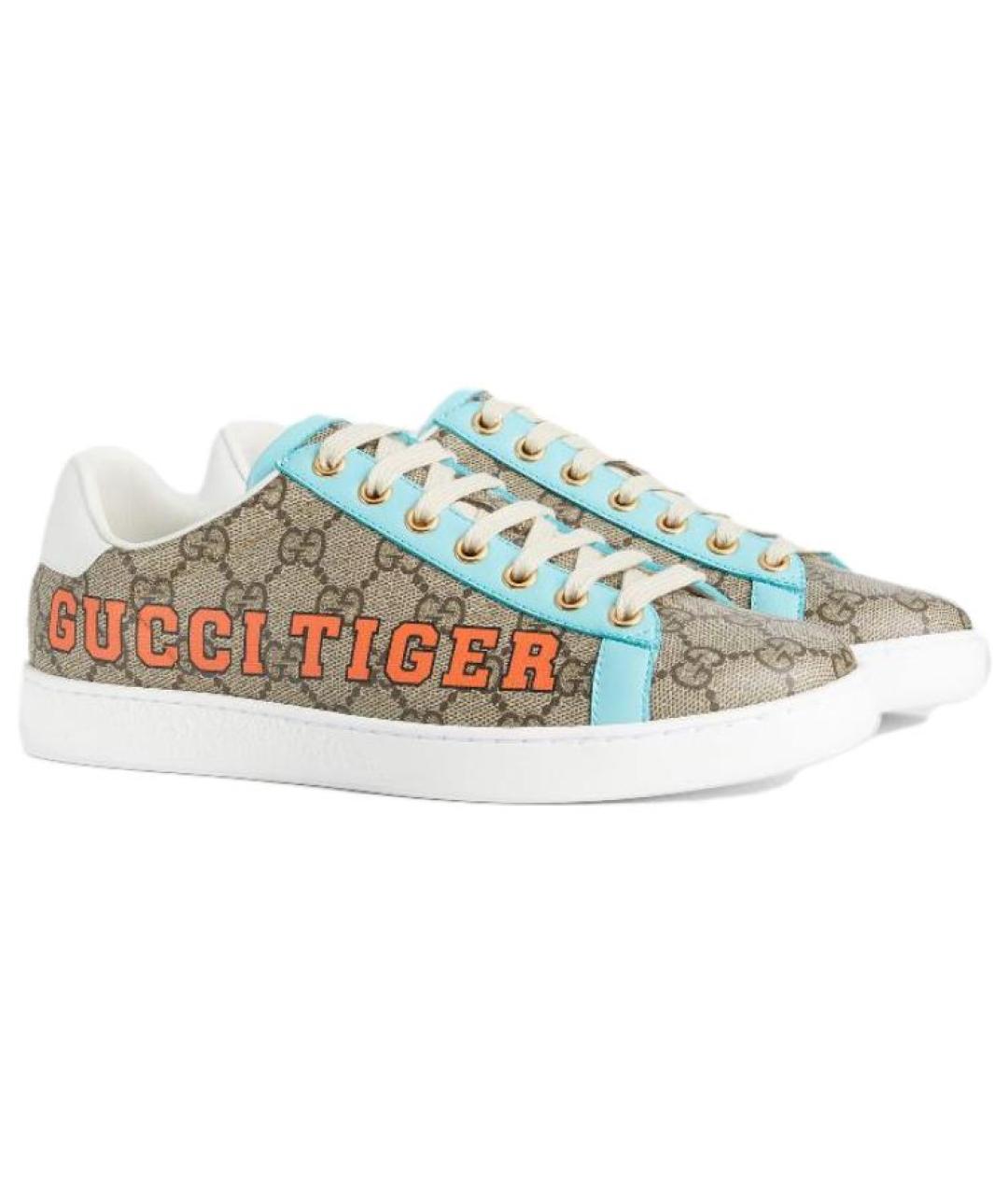 GUCCI Бежевые кеды, фото 3