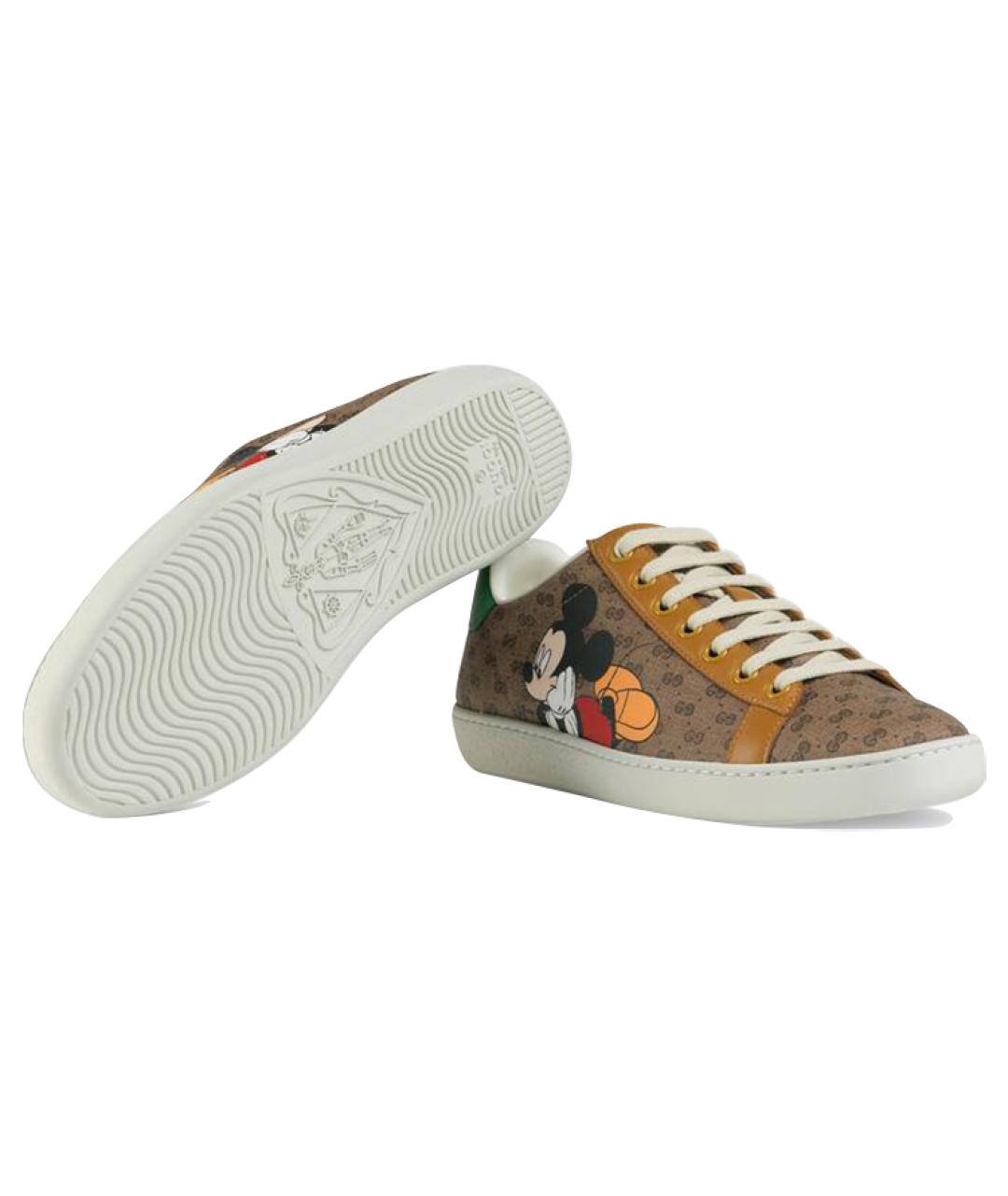 GUCCI Бежевые кеды, фото 5