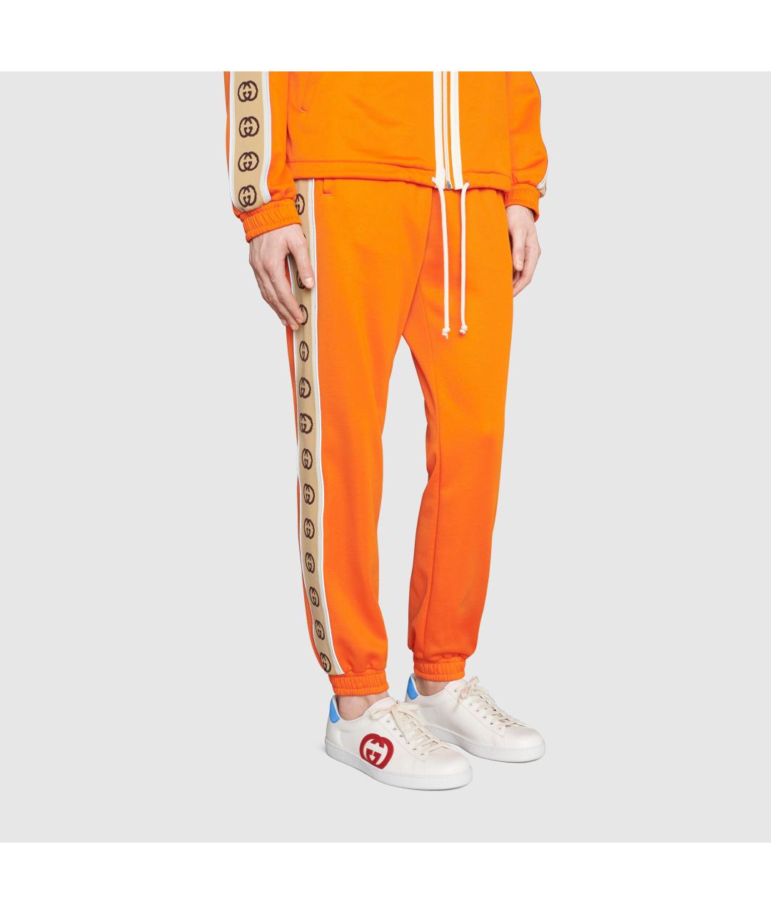 GUCCI Белые кожаные низкие кроссовки / кеды, фото 6