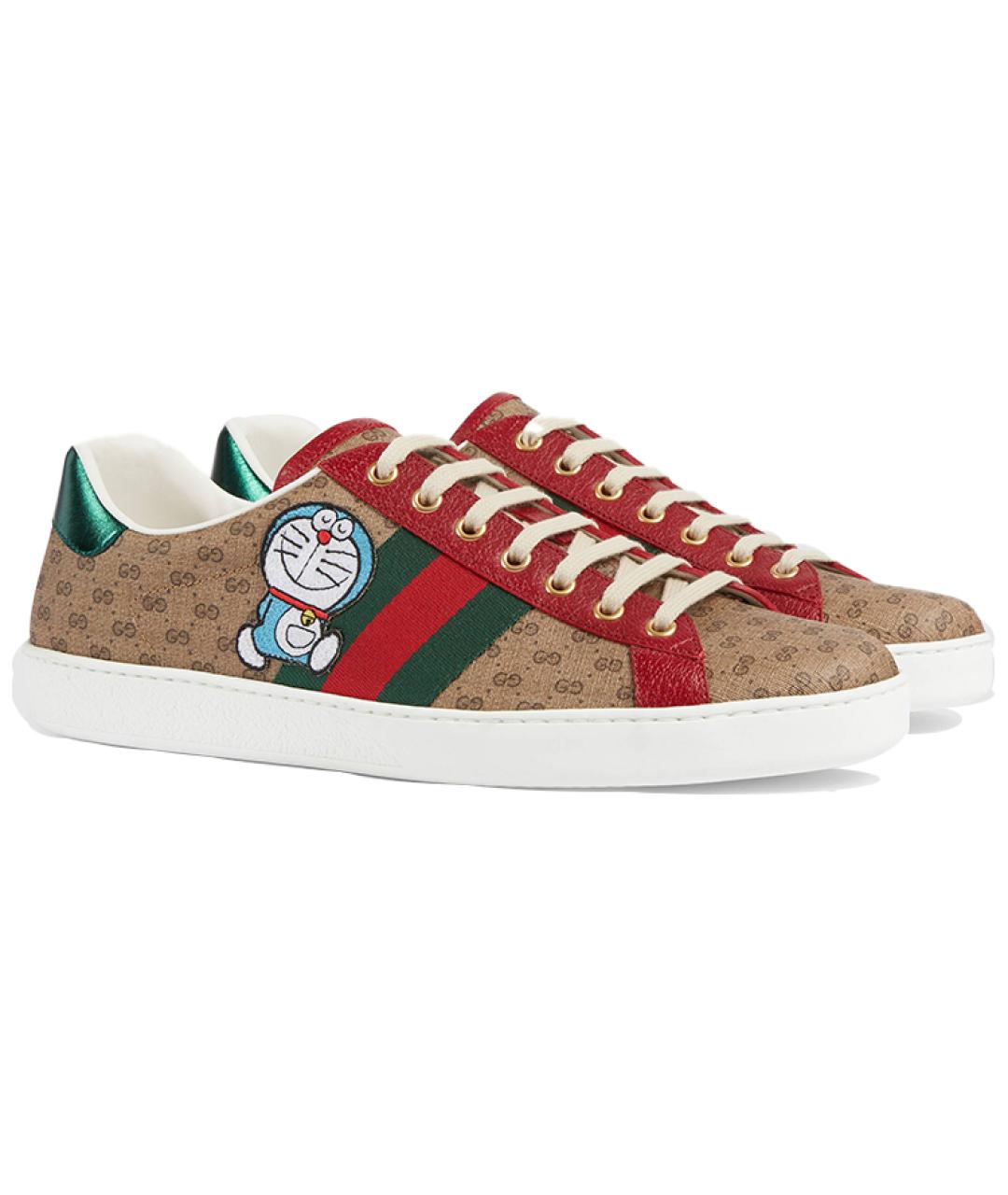 GUCCI Бежевые низкие кроссовки / кеды, фото 4