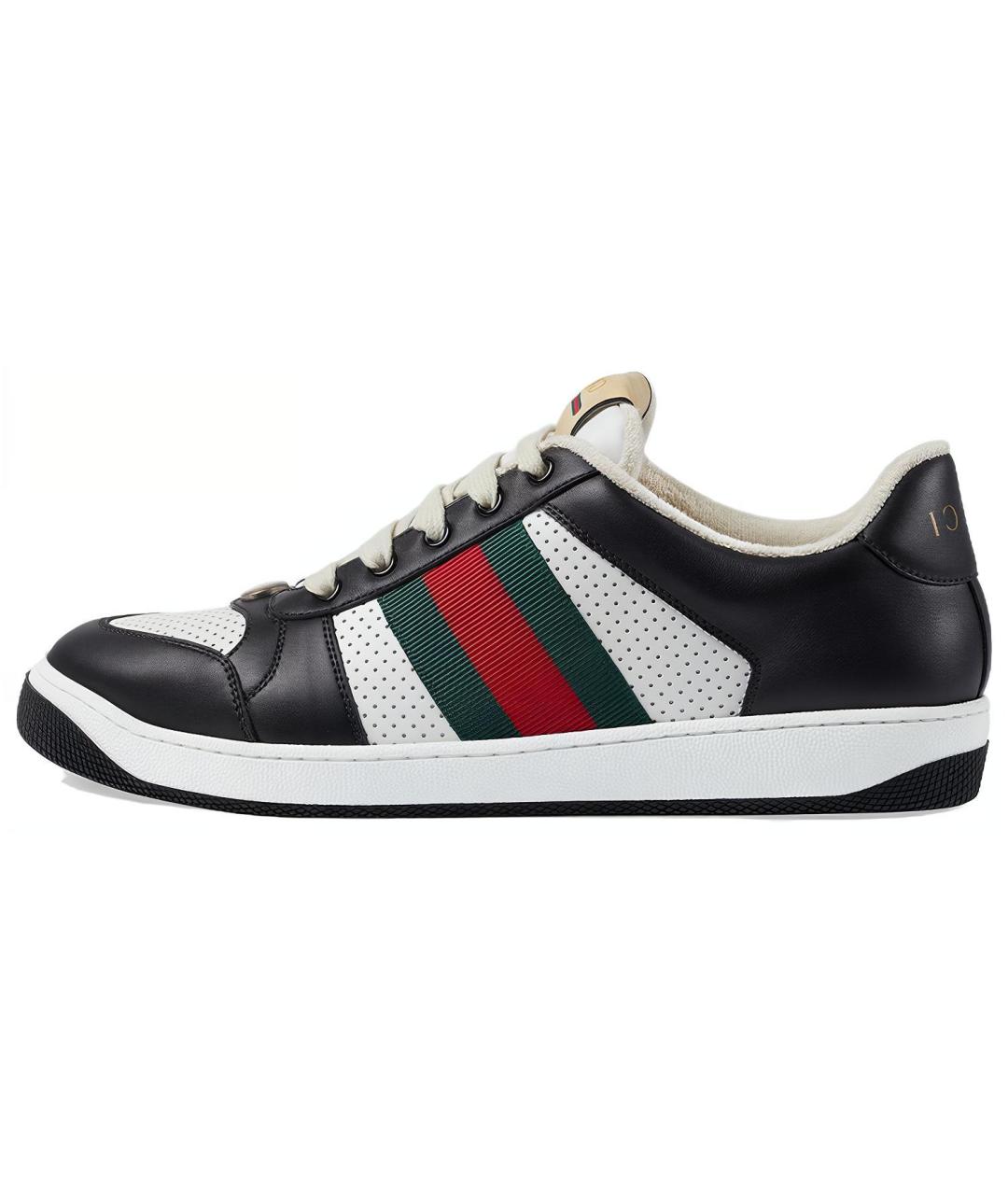 GUCCI Черные низкие кроссовки / кеды, фото 2