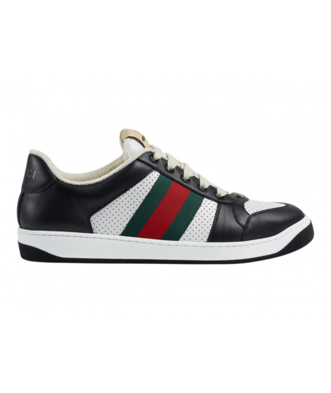 GUCCI Черные низкие кроссовки / кеды, фото 1