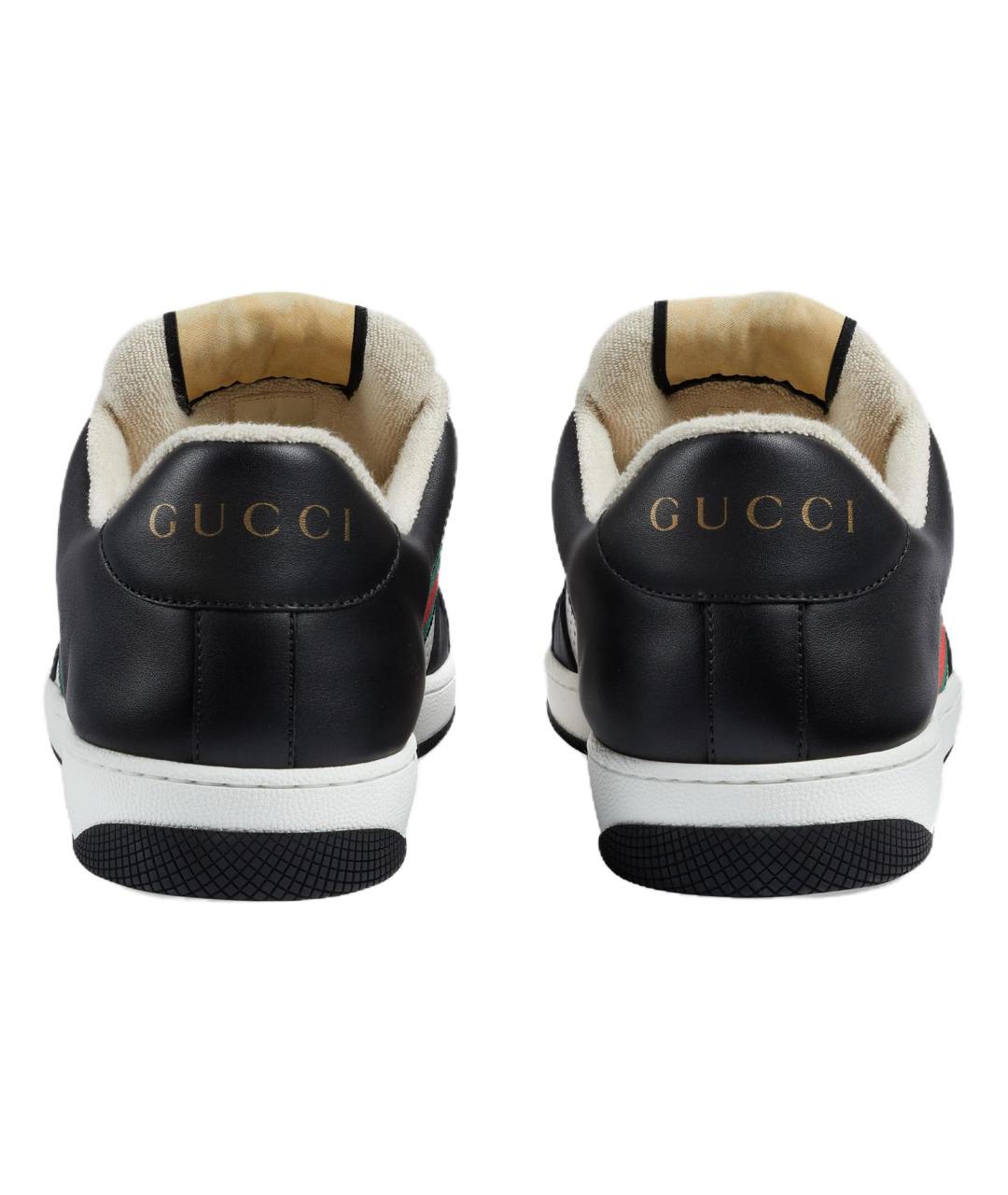 GUCCI Черные низкие кроссовки / кеды, фото 5