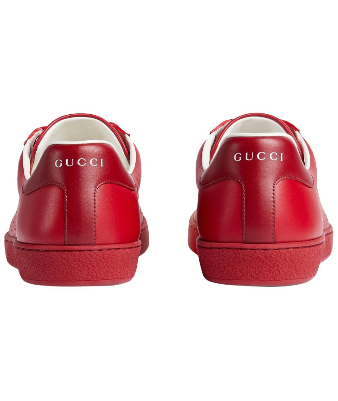 GUCCI Красные низкие кроссовки / кеды, фото 5