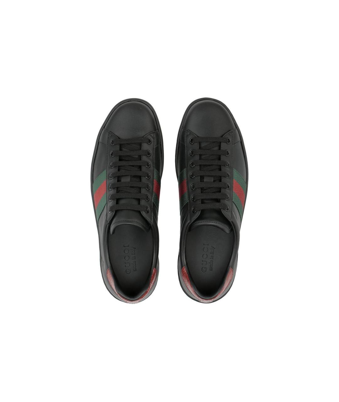 GUCCI Черные низкие кроссовки / кеды, фото 4