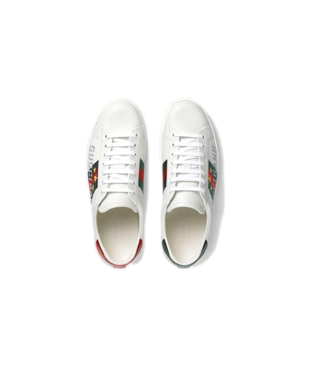 GUCCI Белые низкие кроссовки / кеды, фото 4