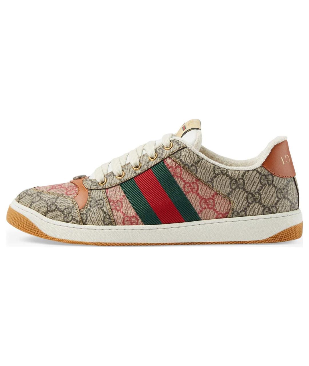 GUCCI Бежевые низкие кроссовки / кеды, фото 2
