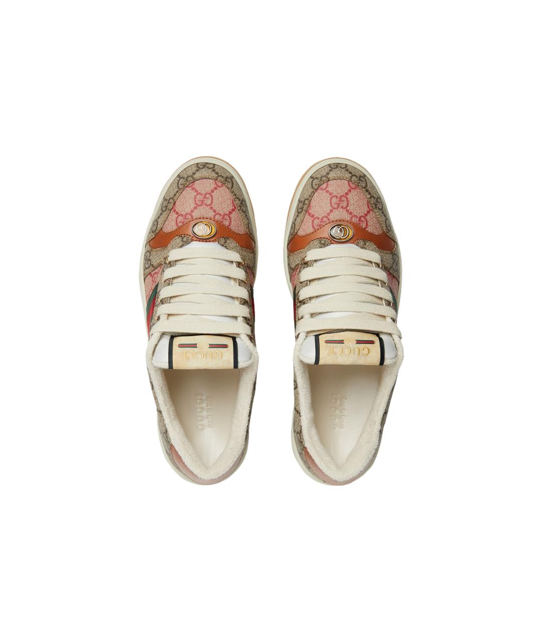 GUCCI Бежевые низкие кроссовки / кеды, фото 4