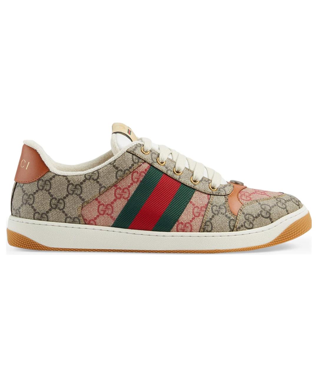 GUCCI Бежевые низкие кроссовки / кеды, фото 1