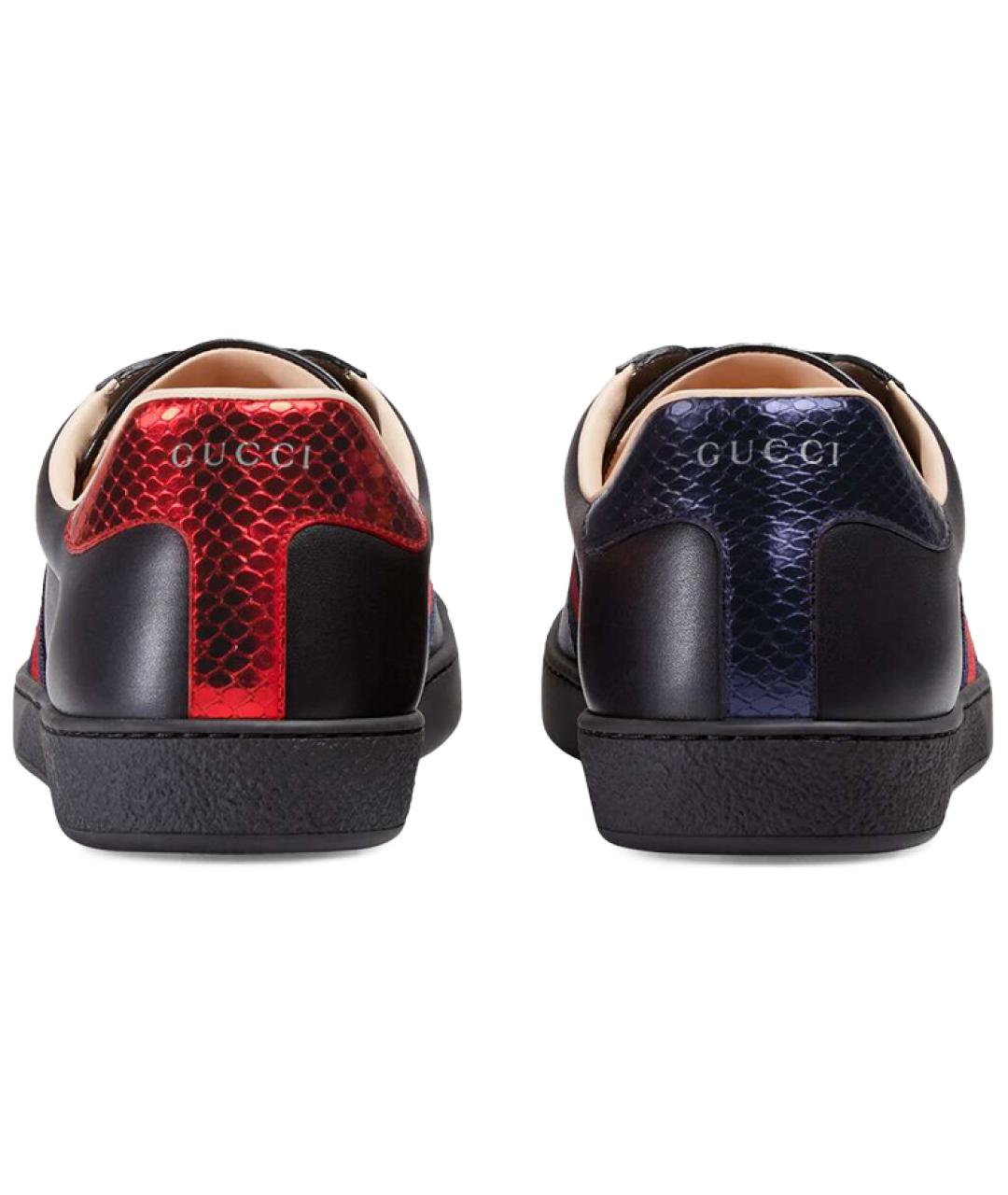 GUCCI Черные низкие кроссовки / кеды, фото 5