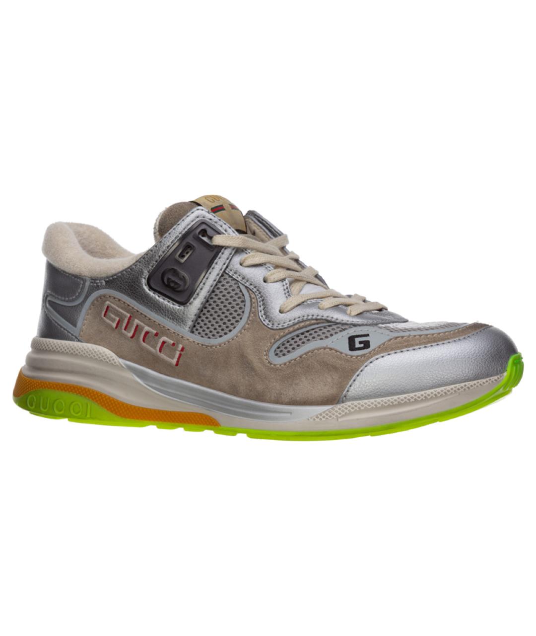 GUCCI Коричневые низкие кроссовки / кеды, фото 3