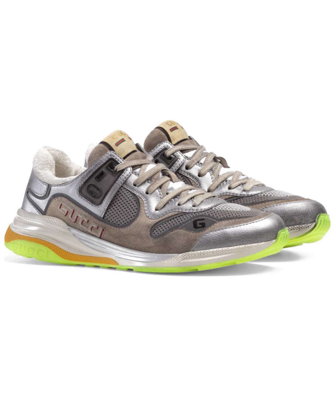 GUCCI Коричневые низкие кроссовки / кеды, фото 4