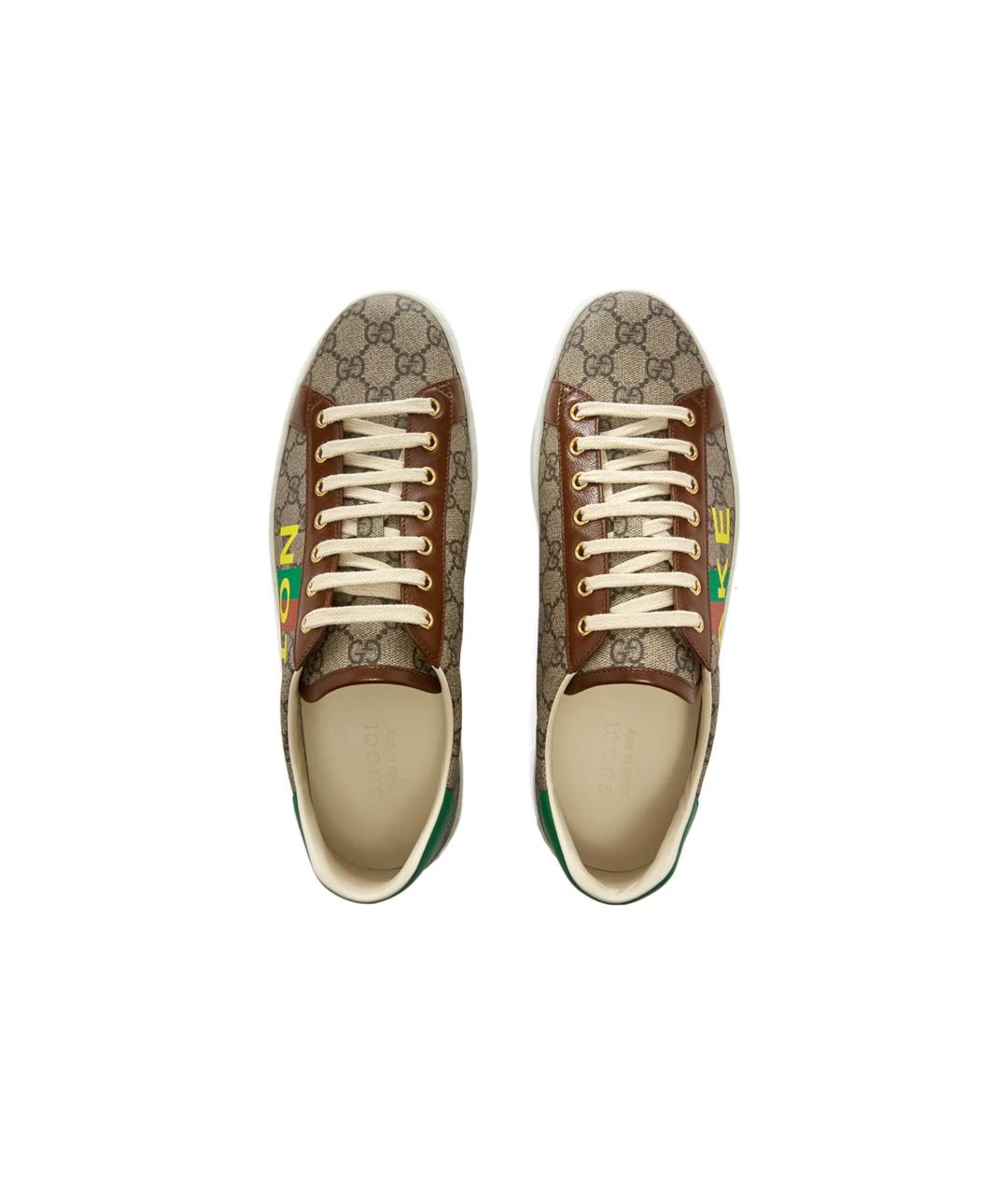 GUCCI Бежевые кеды, фото 4