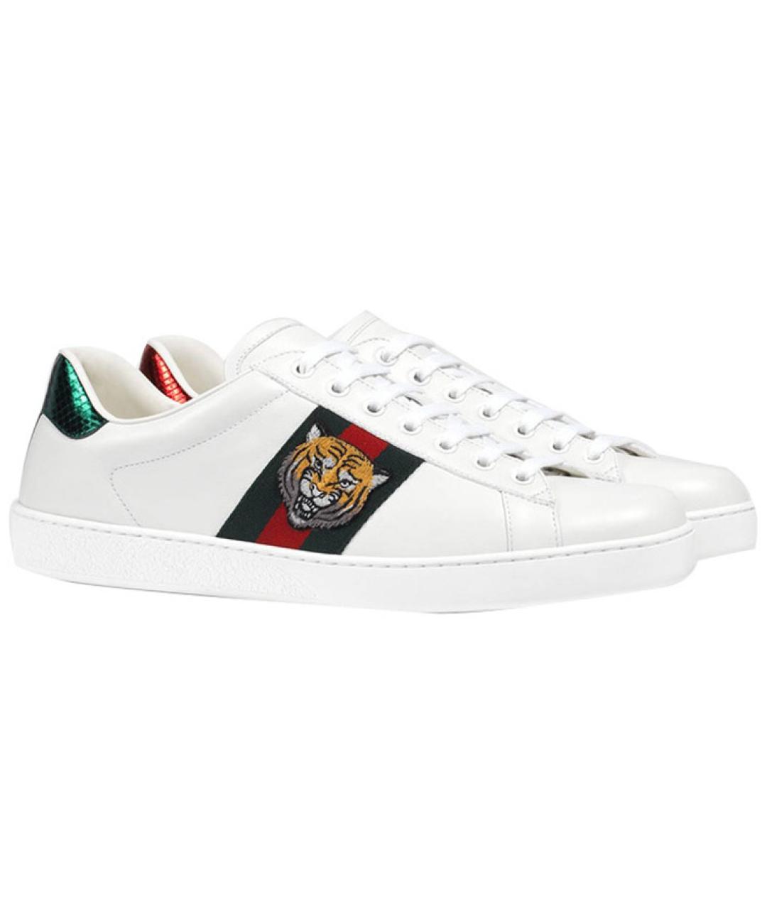 GUCCI Белые низкие кроссовки / кеды, фото 3