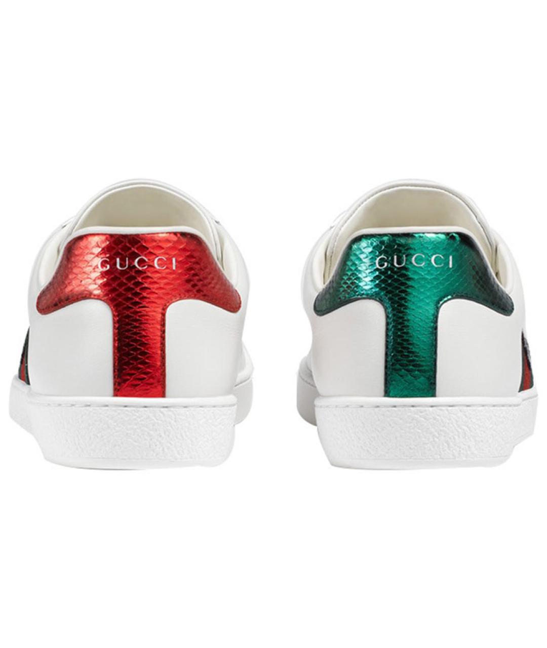 GUCCI Белые низкие кроссовки / кеды, фото 5