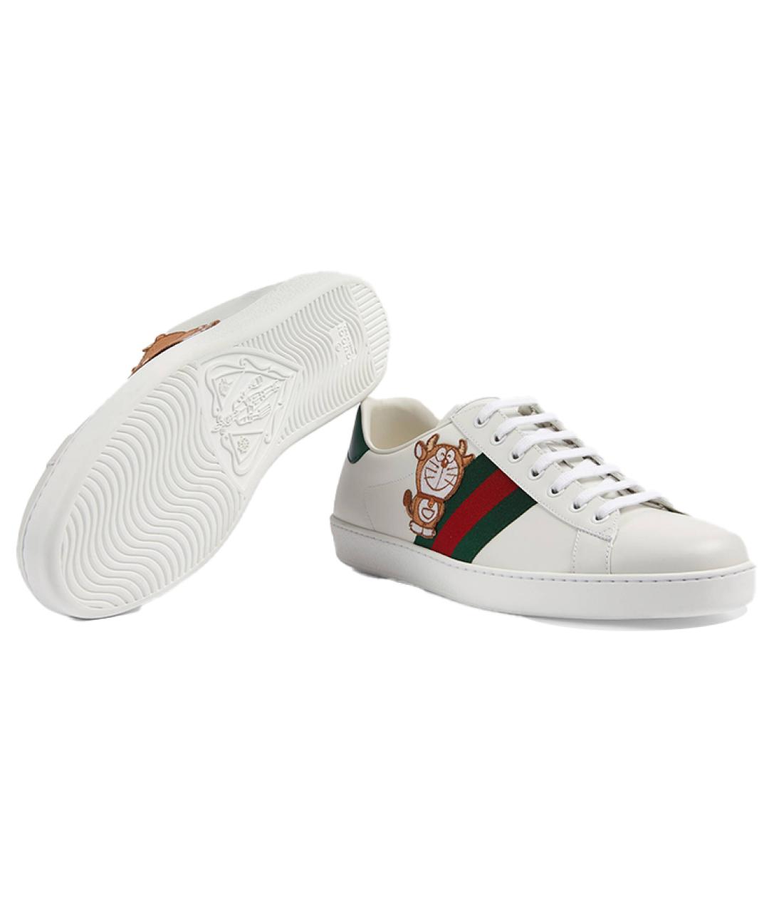 GUCCI Белые низкие кроссовки / кеды, фото 7