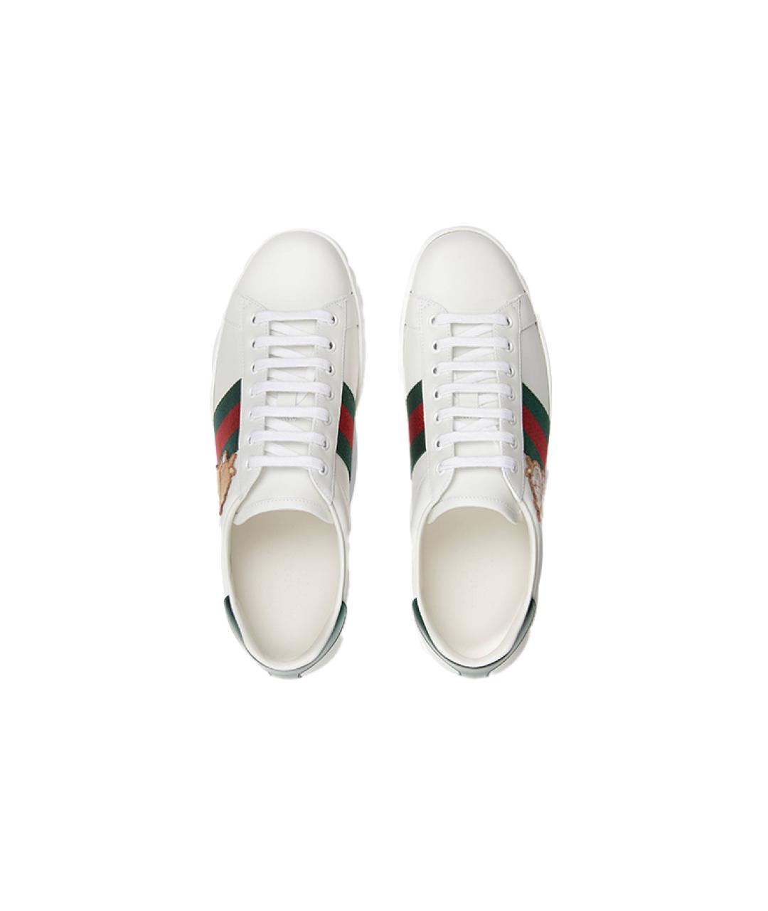 GUCCI Белые низкие кроссовки / кеды, фото 5
