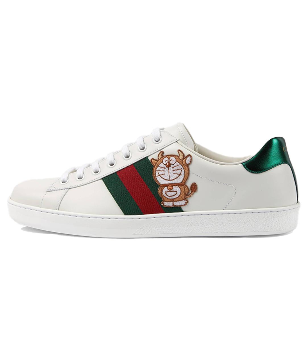 GUCCI Белые низкие кроссовки / кеды, фото 2