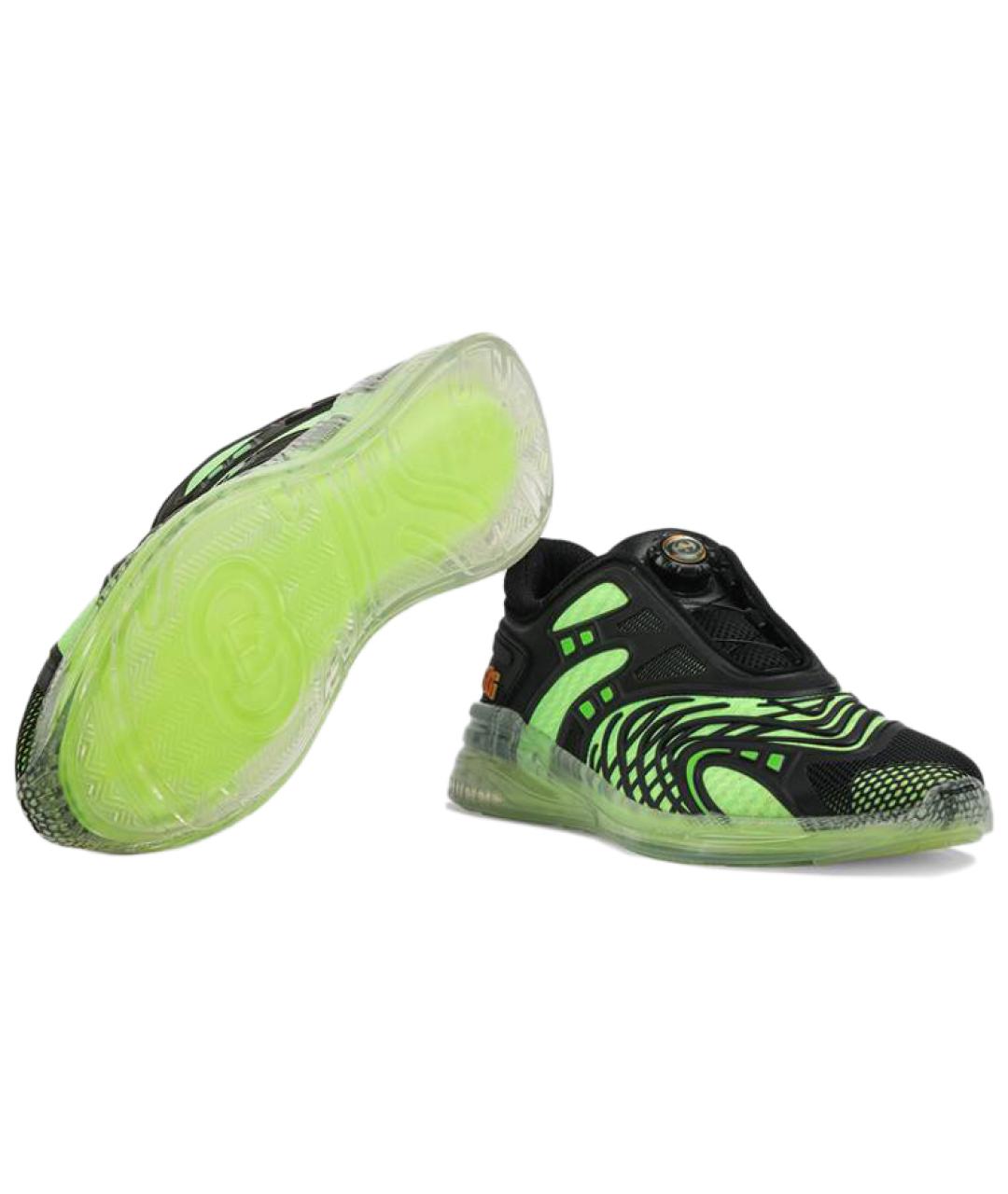 GUCCI Черные низкие кроссовки / кеды, фото 6