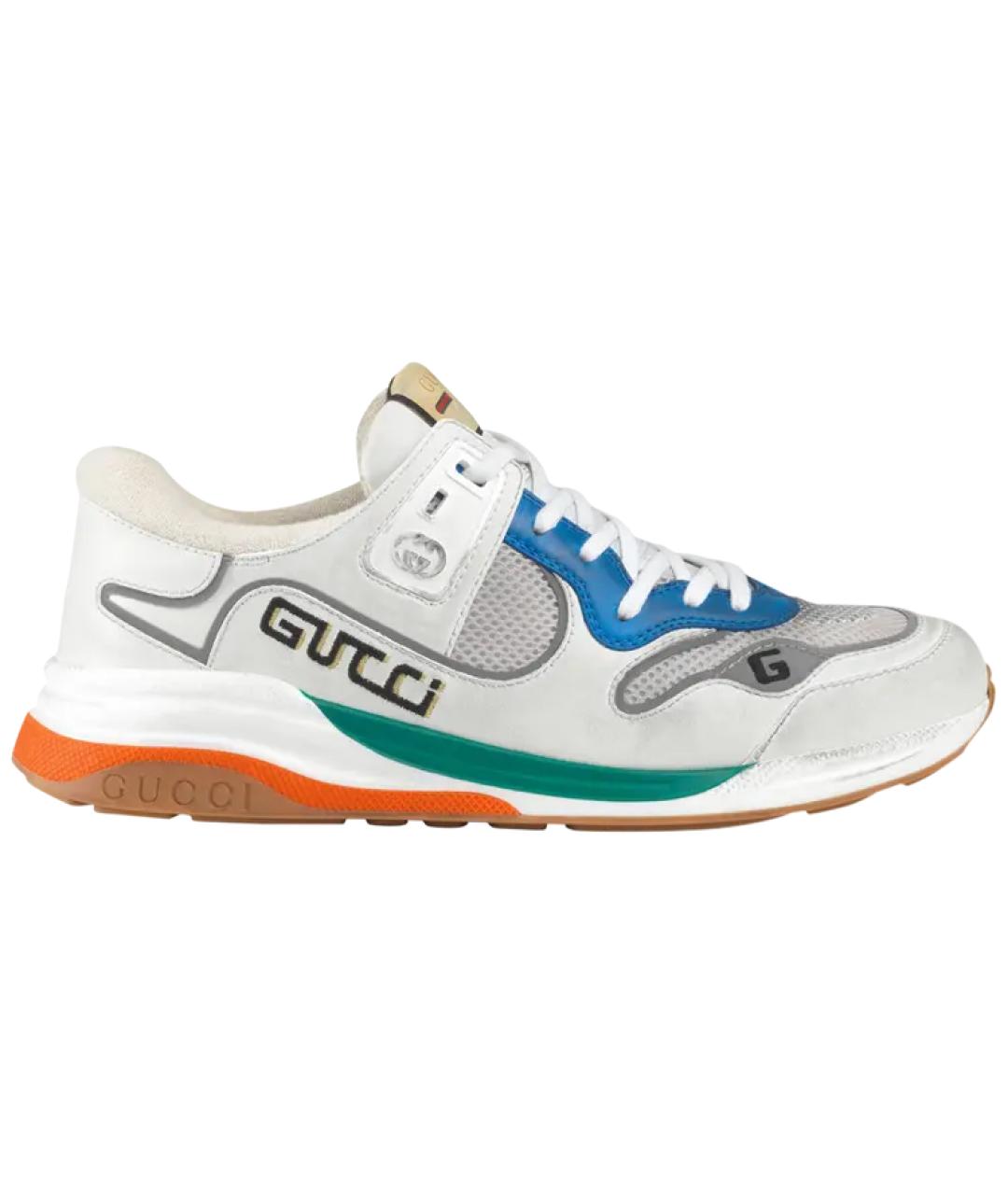 GUCCI Белые низкие кроссовки / кеды, фото 1