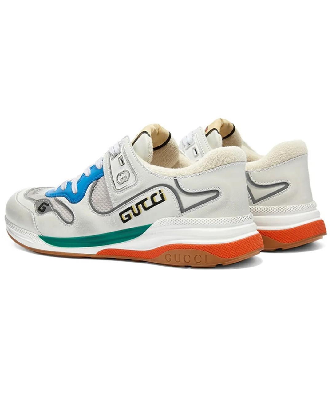 GUCCI Белые низкие кроссовки / кеды, фото 4