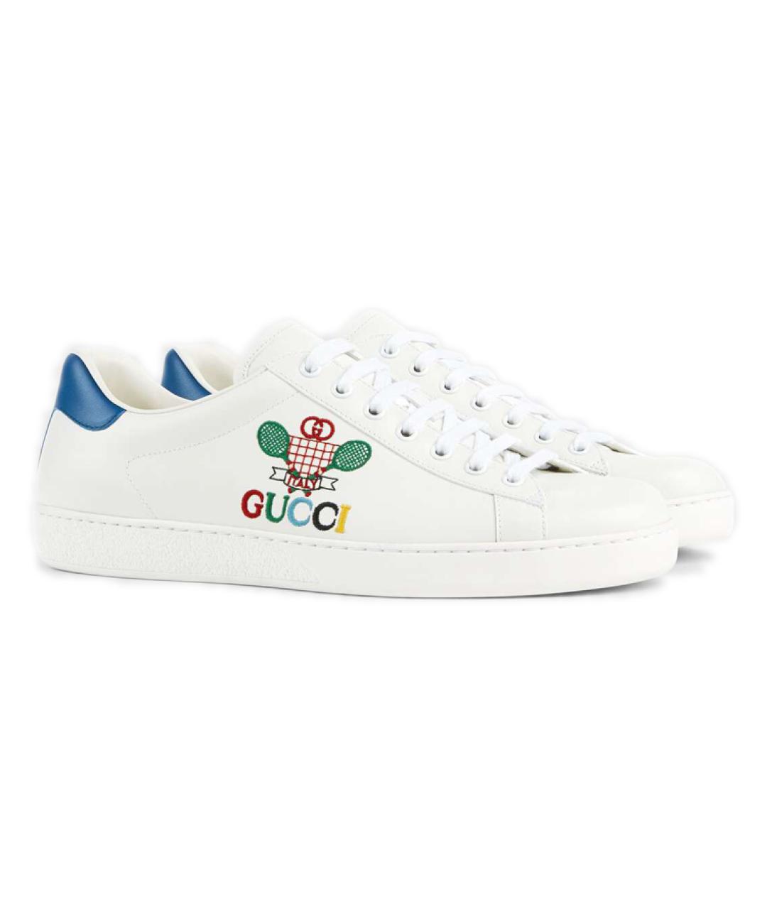 GUCCI Белые низкие кроссовки / кеды, фото 3