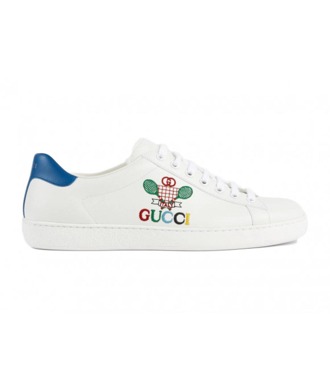GUCCI Белые низкие кроссовки / кеды, фото 1