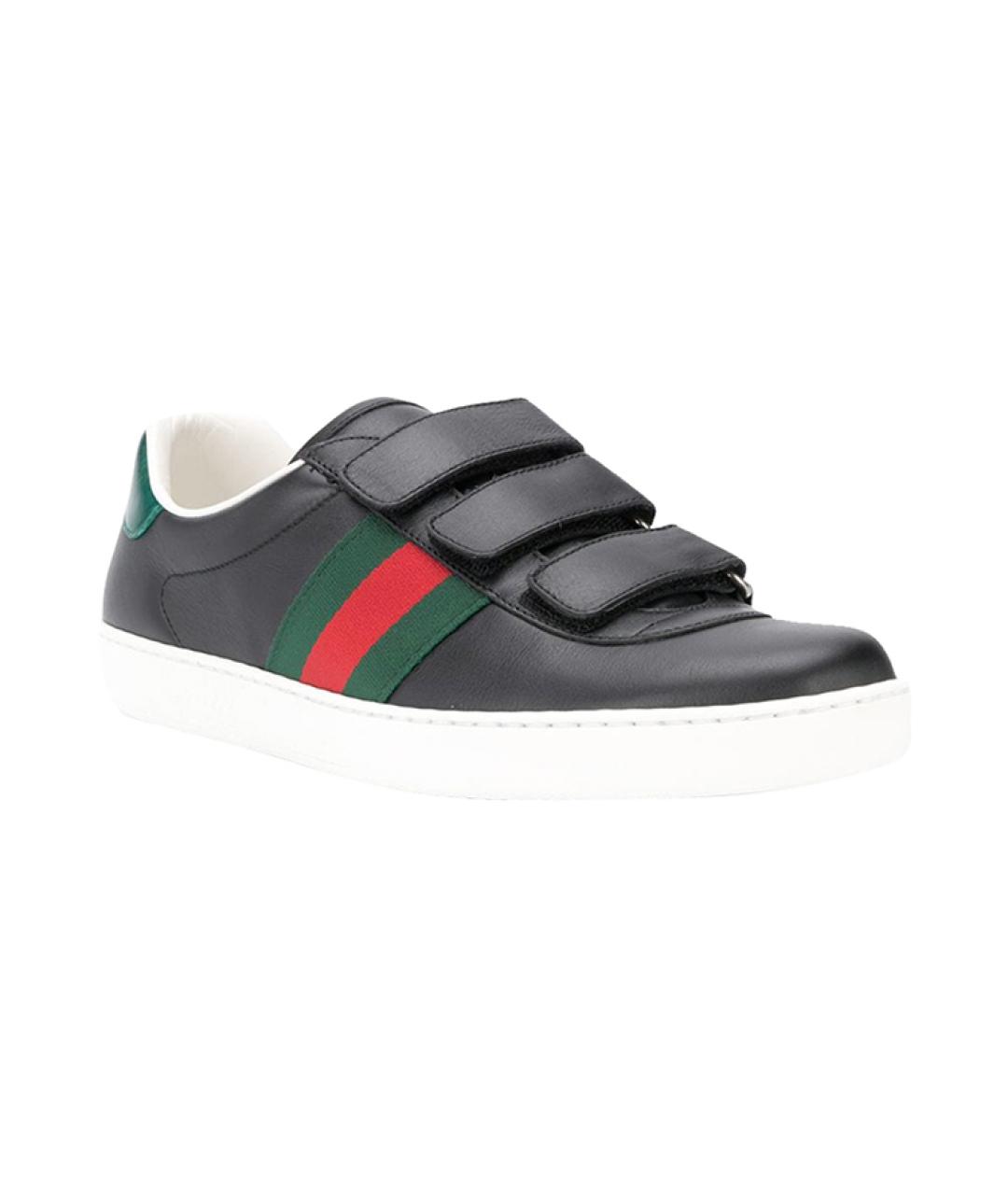 GUCCI Черные низкие кроссовки / кеды, фото 4