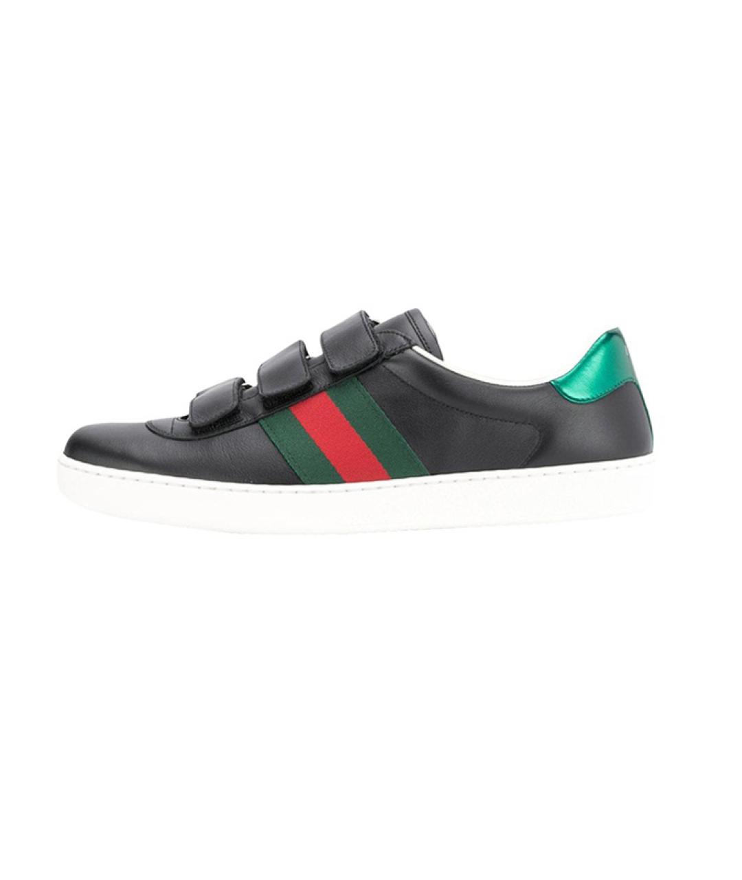 GUCCI Черные низкие кроссовки / кеды, фото 2