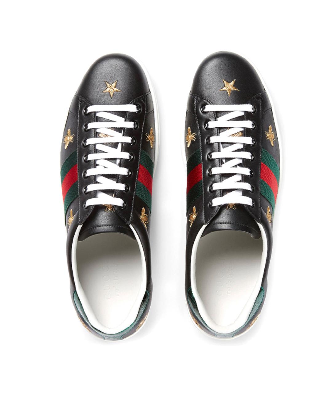 GUCCI Черные низкие кроссовки / кеды, фото 4