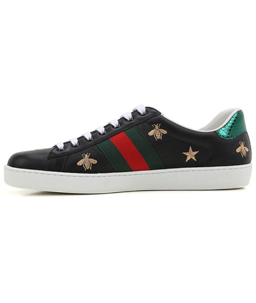 GUCCI Черные низкие кроссовки / кеды, фото 2