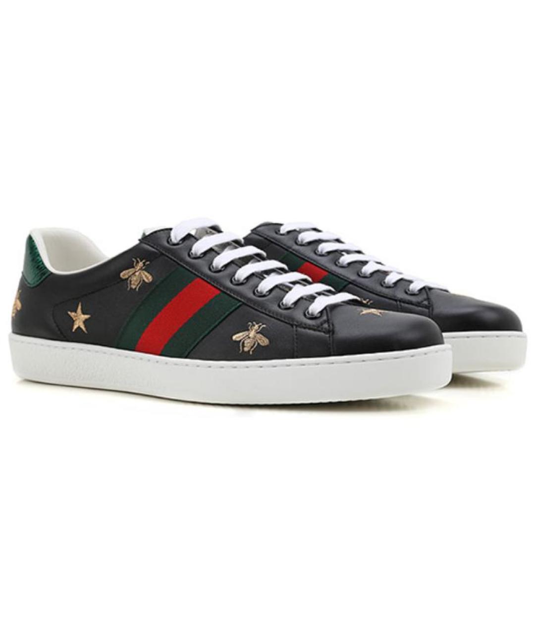 GUCCI Черные низкие кроссовки / кеды, фото 3