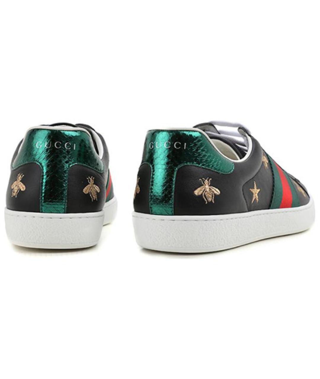 GUCCI Черные низкие кроссовки / кеды, фото 5