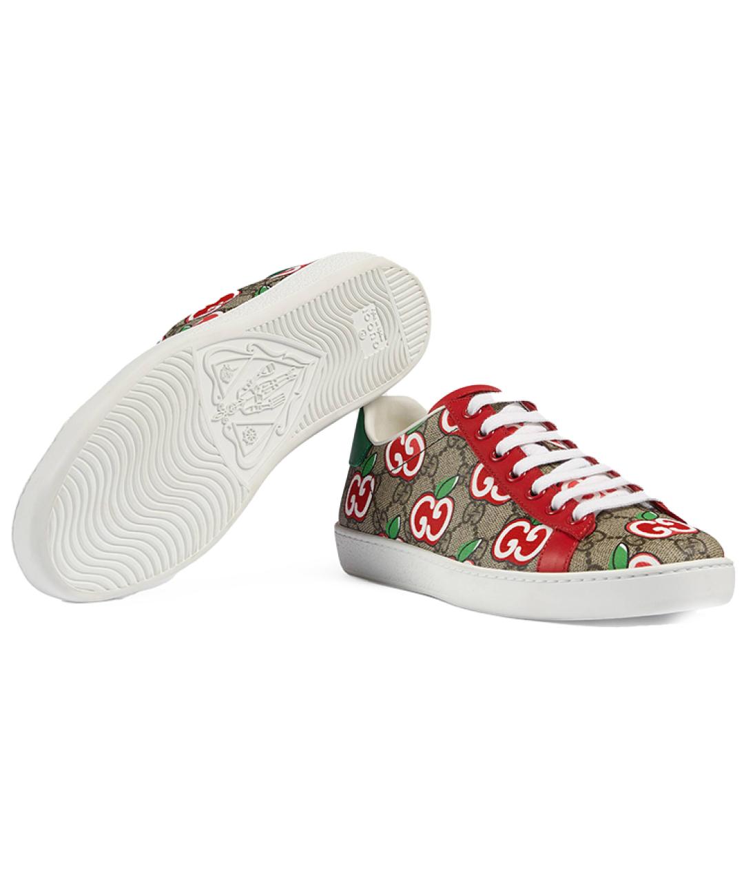 GUCCI Бежевые кеды, фото 5